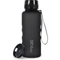 720DGREE Trinkflasche uberBottle Onyx Black, 1,5 Liter, Kunststoff, schwarz, mit Sieb