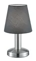 Trio Leuchten Tischlampe Mats II - Nickel Matt mit Schirm
