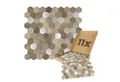 Dalsys Wandpaneel 0,88m² 11 Stück selbstklebend, BxL: 27.7x29 cm, (Beige Silber Hexagon, 11-tlg., Wandfliese) feuchtigskeitsbeständig, einfach montiert, hochwertiges Material