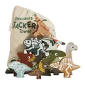 Le Toy Van Dinosaurier Miniaturfiguren Bauspielzeug - Set mit 9 stapelbaren Tieren aus FSC-Holz für Kinder 18+ Monate