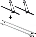 2x Fahrradträger ORION + Dachträger RAPID kompatibel mit für Alfa Romeo 156 Sportwagon (5Türer) 00-05