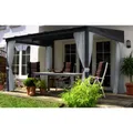 LECO Überdachung "Überdachung", Breite: 400 cm, Dach: Polycarbonat (PC), grau