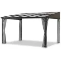 Terrassenüberdachung Melanie 4 x 3 m inkl. Seitenteile - Grau
