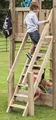 Gartenwelt Riegelsberger Treppe mit Handlauf für Podesthöhe 120 cm aus Lärche Natur Anbaumodul für Spieltürme und Stelzenhäuser