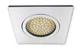 LICHT DISCOUNT LED Einbaustrahler 230 V S0307 eckig weiss - Einbauleuchte LED Spot Strahler inkl. 3.5 W LED warmweiss - geringe Einbautiefe nur 27 mm - Deckeneinbaustrahler Einbauspot