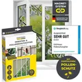 EASYmaxx Pollenschutz für Fenster mit Magic Click zuschneidbar bis 150 x 130 cm - Grau