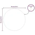 vidaXL Wandspiegel Rund Ø 70 cm Gehärtetes Glas