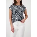 Monari T-Shirt Regular fit mit Ornament-Muster schwarz XXL (44)