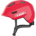 ABUS Kinderhelm Smiley 3.0 - Fahrradhelm mit tiefer Passform, kindergerechten Designs & Platz für einen Zopf - für Mädchen und Jungs - Rot Glän... - Rot