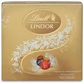Lindt Pralinen Lindor Mischung, 15 Stück, 4 verschiedene Sorten, einzeln verpackt in Präsentbox, 187 g