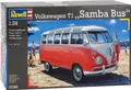 Revell VW T1 Samba Bus, Busmodell, Montagesatz, 1:24, VW T1 Samba Bus, Unisex, Kunststoff