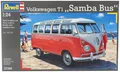 REVELL - VOLKSWAGEN T1 Samba Bus Modell zum Zusammenbauen und Bemalen - 1/24 ...