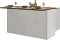 KOCHSTATION Kücheninsel KS-Sole, Kücheninsel, Breite 155 cm, 3 Türen, Front: weiß Hochglanz | Korpus: weiß matt | Arbeitsplatte: wotan eichefarbenfarben