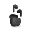 SBS Go Pods TWS – Semi-In-Ear True Wireless Stereo Ohrhörer, Ladeetui, Integriertes Mikrofon, Touch-Steuerung, für Smartphone, Tablet, Laptop, 12 Stunden Wiedergabe, Schwarz