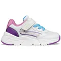 Geox J Loftus Girl A Sneaker, White/DK Purple, 29 EU