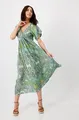 Maxikleid, mit Paisleymuster, Gr. 38 - N-Gr, grün gemustert N-Gr