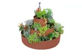 UNUS GARDEN Kräuterschnecke Rostoptik, Kräuterspirale Kräuterpyramide Pflanzring