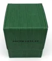 docsmagic.de Premium Magnetic Flip Box (100) Green + Deck Divider - MTG PKM YGO - Kartenbox Grün