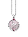 THOMAS SABO Kettenanhänger Thomas Sabo PE959-340-9 Silberner Kettenanhänger mit rosafarbener Ema
