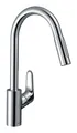 Hansgrohe Focus M41 Einhebel-Küchenmischer 240 2jet mit Ausziehbrause - Chrom - 31815000