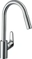 hansgrohe Focus M41 Einhebel-Küchenmischer 240 mit Ausziehbrause, 2 Strahlarten,