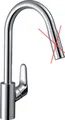 Hansgrohe Focus Küchenarmatur, silberfarben
