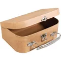 Rayher Geschenkbox 67205000, braun, 18 x 12 x 6,5 cm, Pappmaché, Koffer
