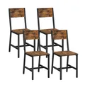 Esszimmerstühle, Küchenstühle, 4er Set, Metallrahmen, für Esszimmer, Wohnzimm...