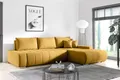 MEBLITO Ecksofa Eckcouch Bonari L Form Sofa mit Schlaffunktion Bettkästen Couch Sofagarnitur Rechts Monolith 48
