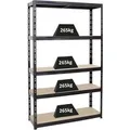 PROREGAL Schwerlastregal Giant Tiger HxBxT 200 x 120 x 40 cm Fachlast 265 kg 5-Ebenen Schwarz