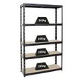 PROREGAL® Schwerlastregal Robustes Lagerregal TIGER 220-180x90-180x40-60cm 5-6 Ebenen, Stabiles Garagenregal Kellerregal Lastenregal Lagerregal Steckregal