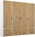 rauch Drehtürenschrank Kleiderschrank Schrank Garderobe Wäscheschrank VOYAGER (in 3 verschiedenen Ausstattungen BASIC/CLASSIC/PREMIUM) mit 2 modernen Griffvarianten, mit Außenschubladen MADE IN GERMANY