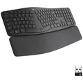 Logitech ERGO K860 Kabellos Tastatur Deutsch, QWERTZ Schwarz Geteilte Tastatur, Ergonomisch, Handballenauflage, Schmutzabweisend