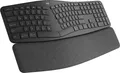 Logitech ERGO K860 ergonomische Tastatur mit Handballenauflage Graphite Grau Schwarz Deutsch (920-009167)