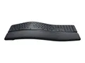 Logitech ERGO K860 ergonomische Tastatur mit Handballenauflage Graphite Grau