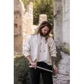 Leonardo Carbone Wikinger-Kostüm Handgewebtes Baumwoll-Hemd "Ingolf" Natur beige L | L