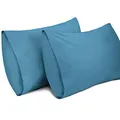 Lirex 2er Pack Kissenbezug 40 x 70 cm - 100% Baumwolle Kissenbezüge-Anthrazit-Kissenhülle-Hypoallergen, Oeko-TEX Zertifiziert, Blau