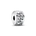 PANDORA Unendlichkeit Herzen Funkelnder Clip-Charm aus Sterling Silber mit Zirkonia - Kompatibel mit PANDORA Moments Armbänder