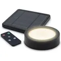 LED Solar Magnet Pavillon Leuchte schwarz mit Ferbedienung - Ø 12 cm - Gartenschirm Beleuchtung mit 3 Helligkeitsstufen - Campingleuchte Gartenleu... - Schwarz