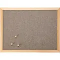 Zeller Pinnwand 11270, grau, aus Leinen, mit Holzrahmen, 40 x 30 cm