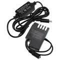 vhbw USB Netzteil kompatibel mit Panasonic Lumix DC-GH5 Kamera, Digitalkamera, DSLR - Netzkabel + DC Kuppler (Ersatz für Panasonic DMW-DCC12), 2m