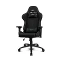 DRIFT GAMING Chair DR110 -DR110BK - Gaming Chair, hochdichter Stoff, 4D-Armlehnen, geräuscharme Rollen, Kolbenklasse 4, neigbar, Nacken-/Lendenwirbelkissen, Farbe schwarz