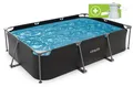 VirtuFit Rechteckpool 300 x 210 x 66 cm Anthrazit inkl. Filterpumpe