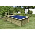 KARIBU Rechteckpool, braun, 14164 l, BxH: 353x125 cm