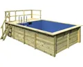 Aufstellpool Holzpool-Set Karibu Grösse 2 rechteckig 582x353x124 cm inkl. Bodens