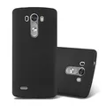 Cadorabo Hülle kompatibel mit LG G3 Schutzhülle TPU Silikon Case Frost Design Slim Kratzfest Weiche Gummi mit Rundumschutz Case Hülle für LG G3 in Schwarz