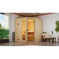weka Massivholzsauna 38 mm VALIDA Eck 2 GTF x B x T x H  x 189 x 189 x 204 - Weiß