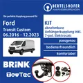 Für FORD Transit Custom Typ V362 06.2016-12.2023 AHK abn. +7pol spez E-Satz TOP