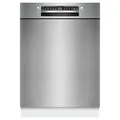 BOSCH SMU4HTS00E Geschirrspüler Serie 4, unterbaufähige Spülmaschine mit Besteckkorb, 60 cm, Home Connect, Extra Trocknen, Vario Flex Körbe, Rackmatik, Edelstahl