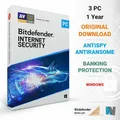 Bitdefender Internet Security 2025 3 PC, 1 Jahr Multilingual VPN